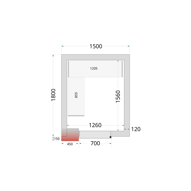 Panely ke stavebnicovým boxům 120 mm TEFCOLD CR 150x180x220