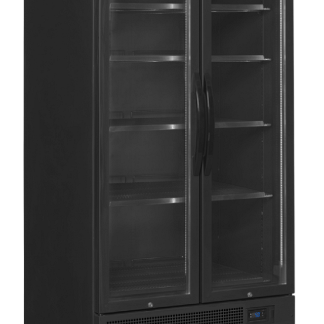 Chladicí skříň prosklené kř. dveře TEFCOLD FSC891H Black