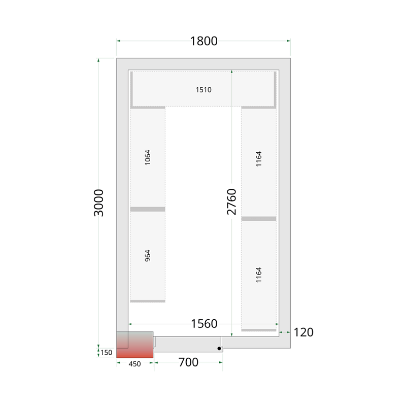 Panely ke stavebnicovým boxům 120 mm CR 180x300x220