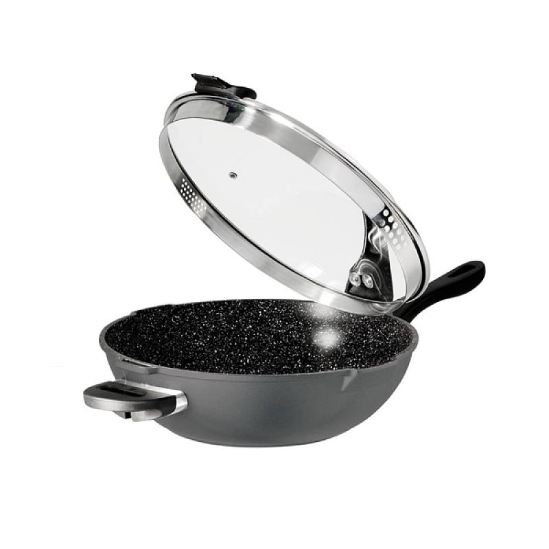 Wok pánev s víkem 32 cm