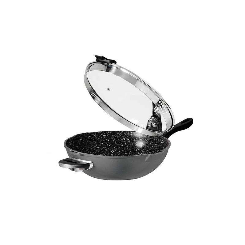 Wok pánev s víkem 32 cm