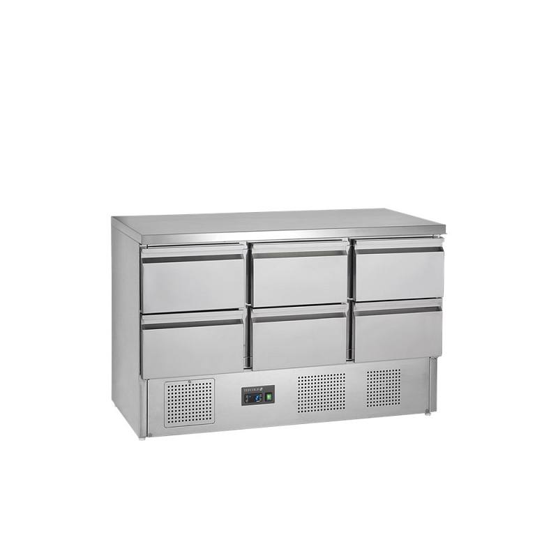 Saladeta 6 zásuvek nerez TEFCOLD GS365ST/6 Drawers