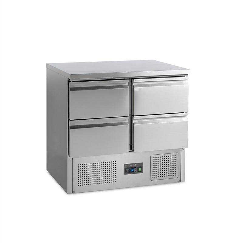 Saladeta s pracovní deskou, 4 zásuvky TEFCOLD GS91/4 Drawers