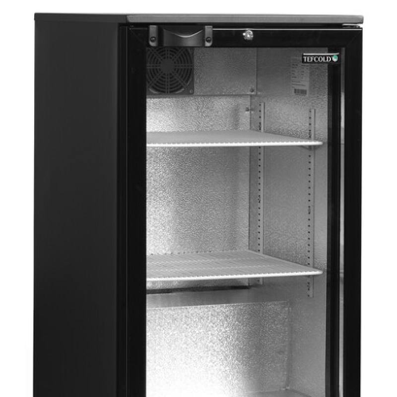 Minibar prosklené křídlové dveře, černá TEFCOLD DB106H