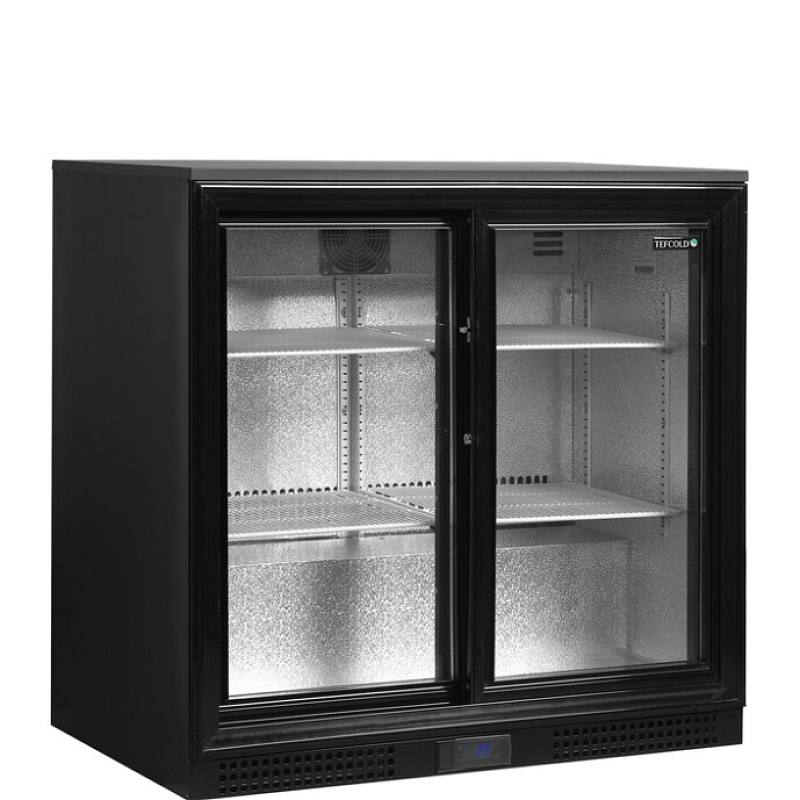 Minibar prosklené posuvné dveře, černá TEFCOLD DB201S