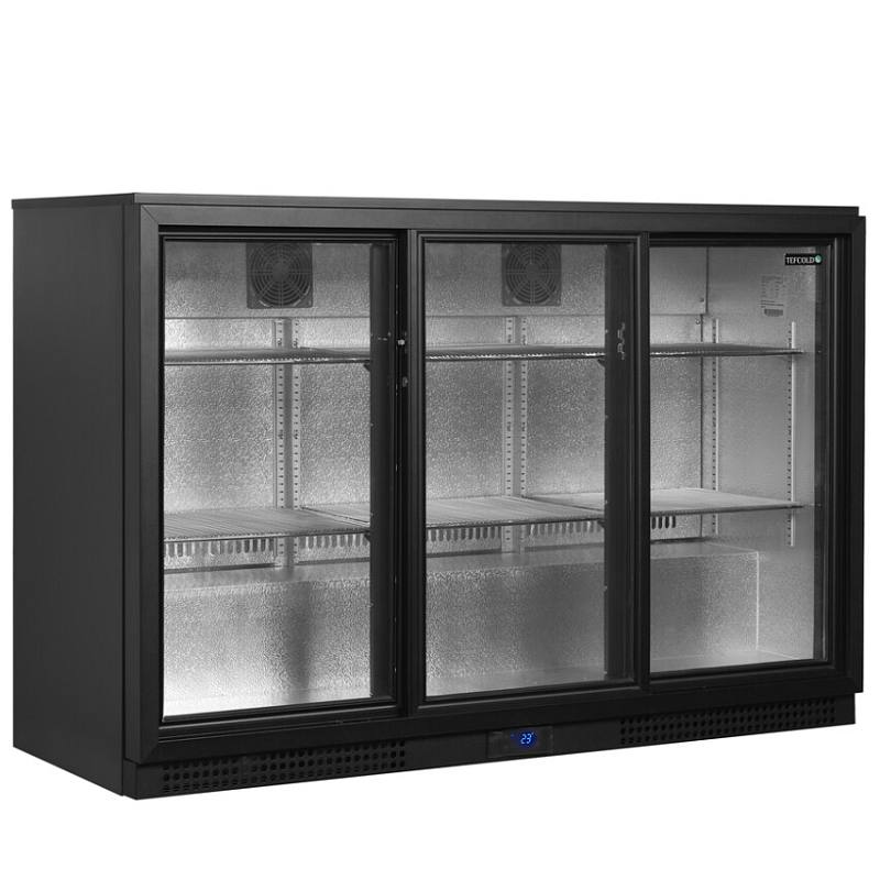 Minibar prosklené křídlové dveře, černá TEFCOLD BA31S-3