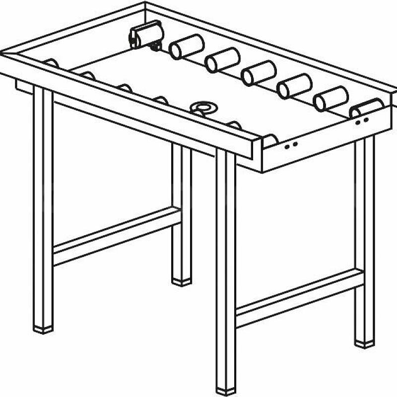 Stůl válečkový s vanou 1600 x 650 x 850 mm