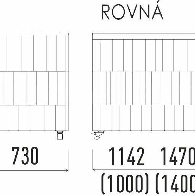 Neutrální pracovní modul rovný 2000 NE