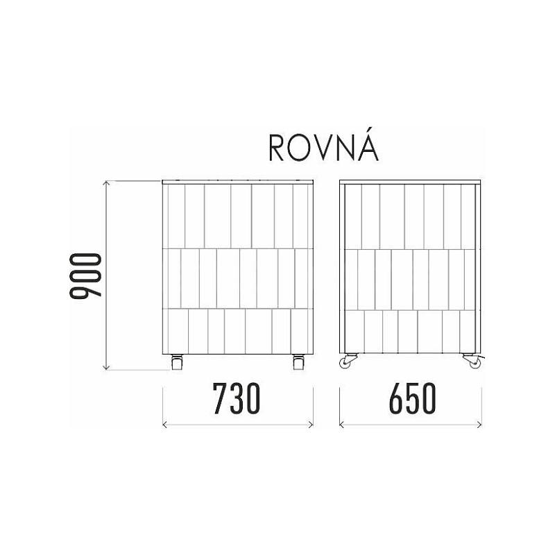 Neutrální pracovní modul rovný 650 NE