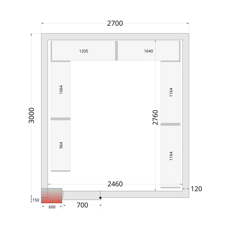 Panely ke stavebnicovým boxům 120 mm CR 270x300x220