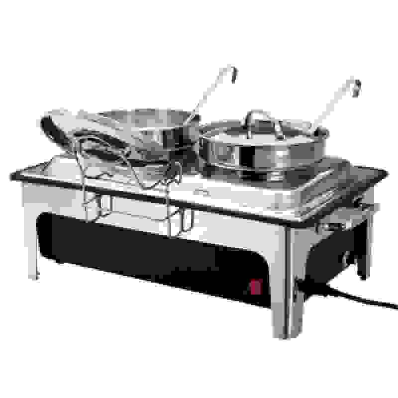 Chafing dish polévkový se dvěma hrnci - 2 x 4 litry