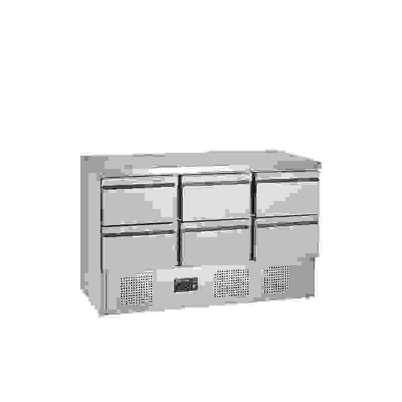 Saladeta 6 zásuvek nerez TEFCOLD GS365ST/6 Drawers