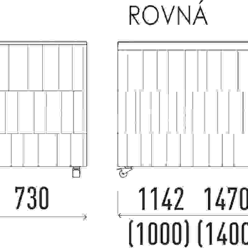 Neutrální pracovní modul rovný 2000 NE