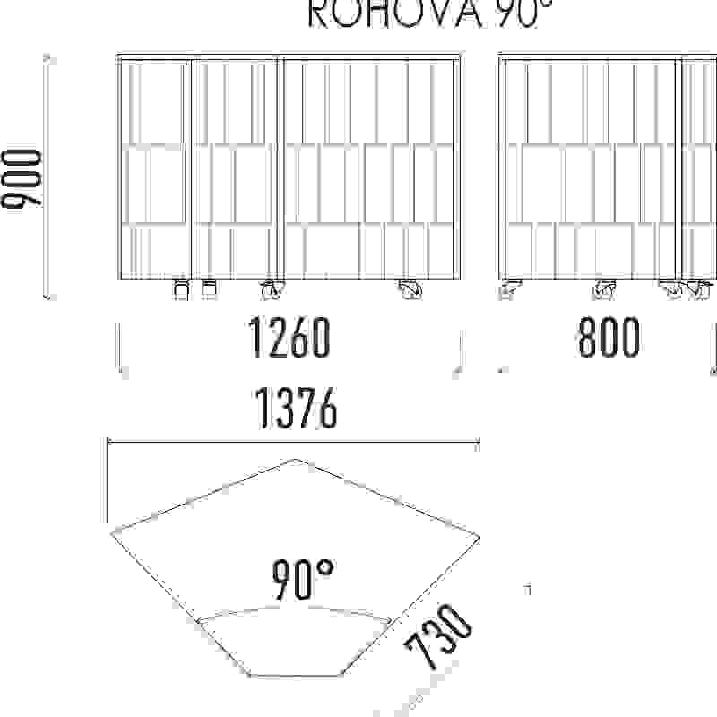 Neutrální rohový modul 90 NE 90°